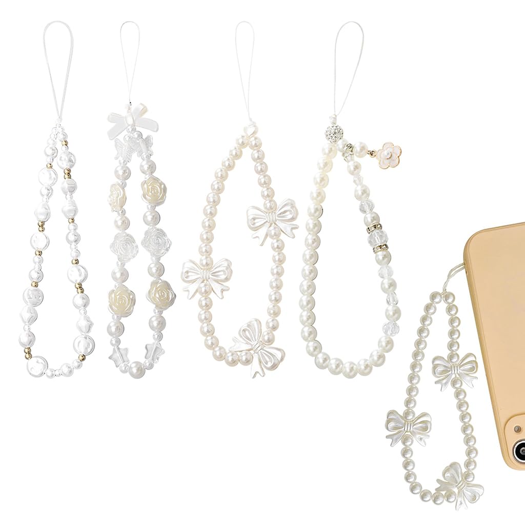 PATPAT 4Pcs Phone Charms for Girls Trendy Pearl Bow Floral Phone Charm with String Loop Beaded Phone Charms Phone Charms Wrist Straps Kawaii Girls Phone Charms for Phone Case Gift for Girls PATPAT 4Pcs Phone Charms for Girls Trendy Pearl Bow Floral Phone Charm with String Loop Beaded Phone Charms Phone Charms Wrist Straps Kawaii Girls Phone Charms for Phone Case Gift for Girls